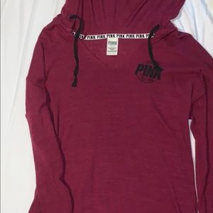Victoria Secret Pink maroon sweatshirt